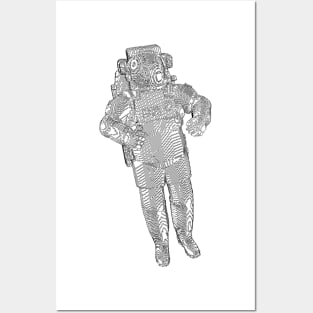 Astronaut voxel Posters and Art